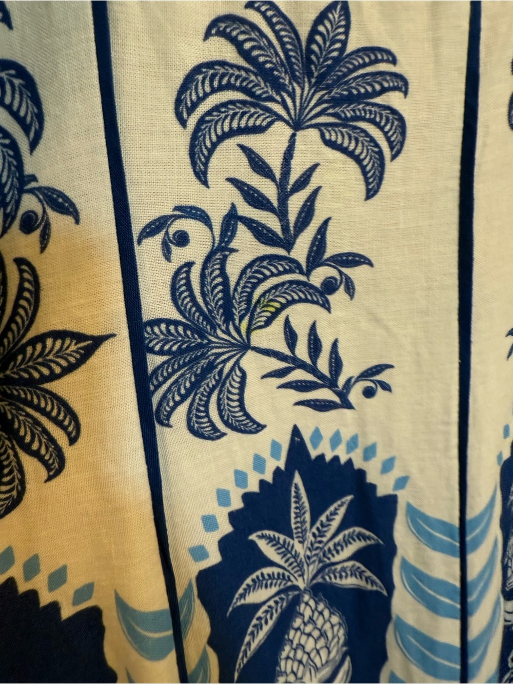 Farm Rio Sleeveless V-Neck A-Line Maxi Dress Blue - Picture 9 of 9